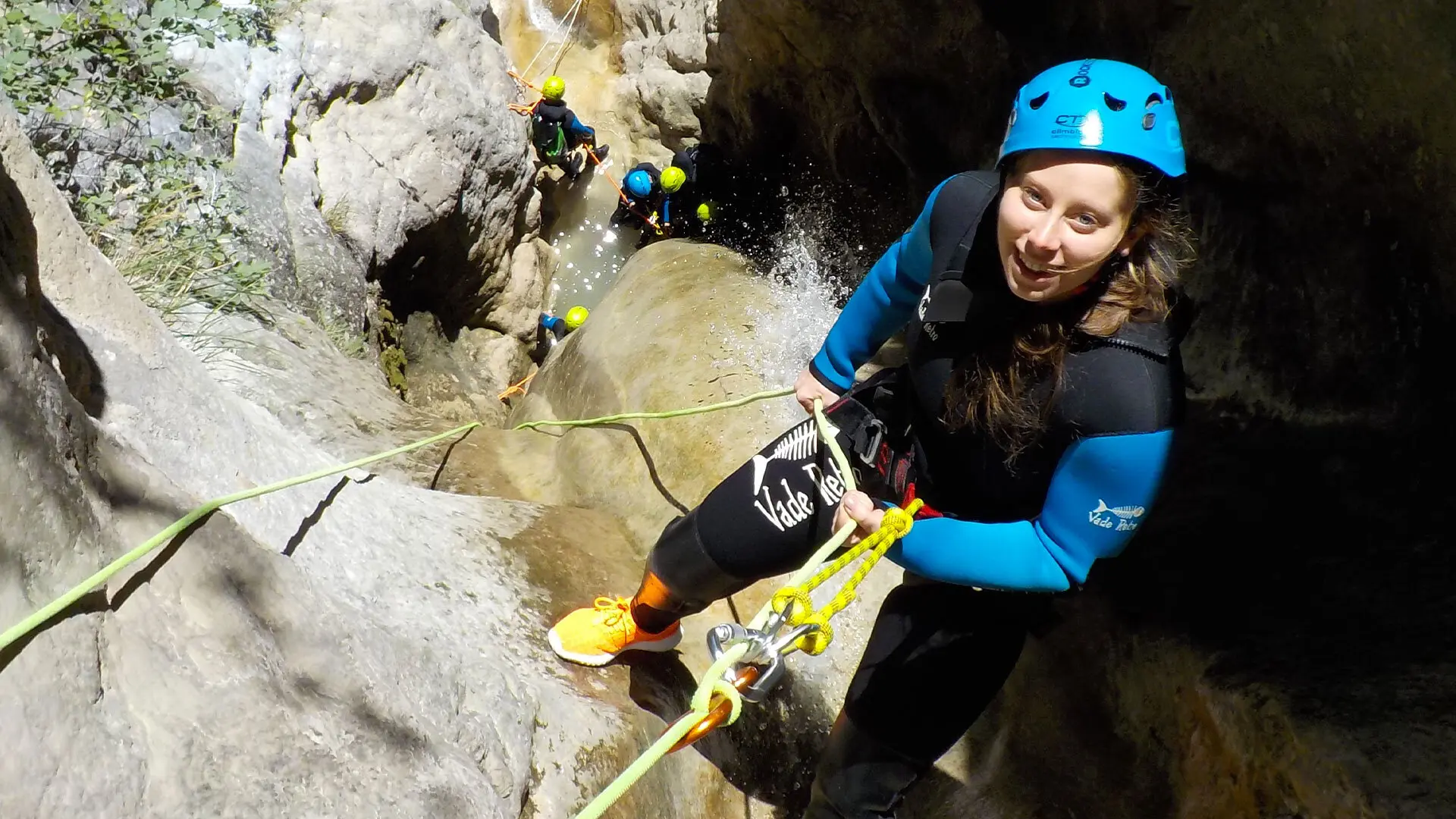 Canyoning vertical du Riou à Moustiers dans le Verdon avec ROCKSIDERS