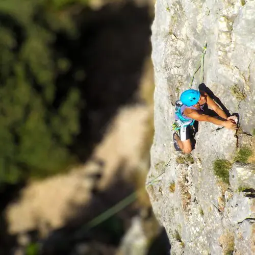 Escalade sportive en grande voie dans le Verdon avec ROCKSIDERS