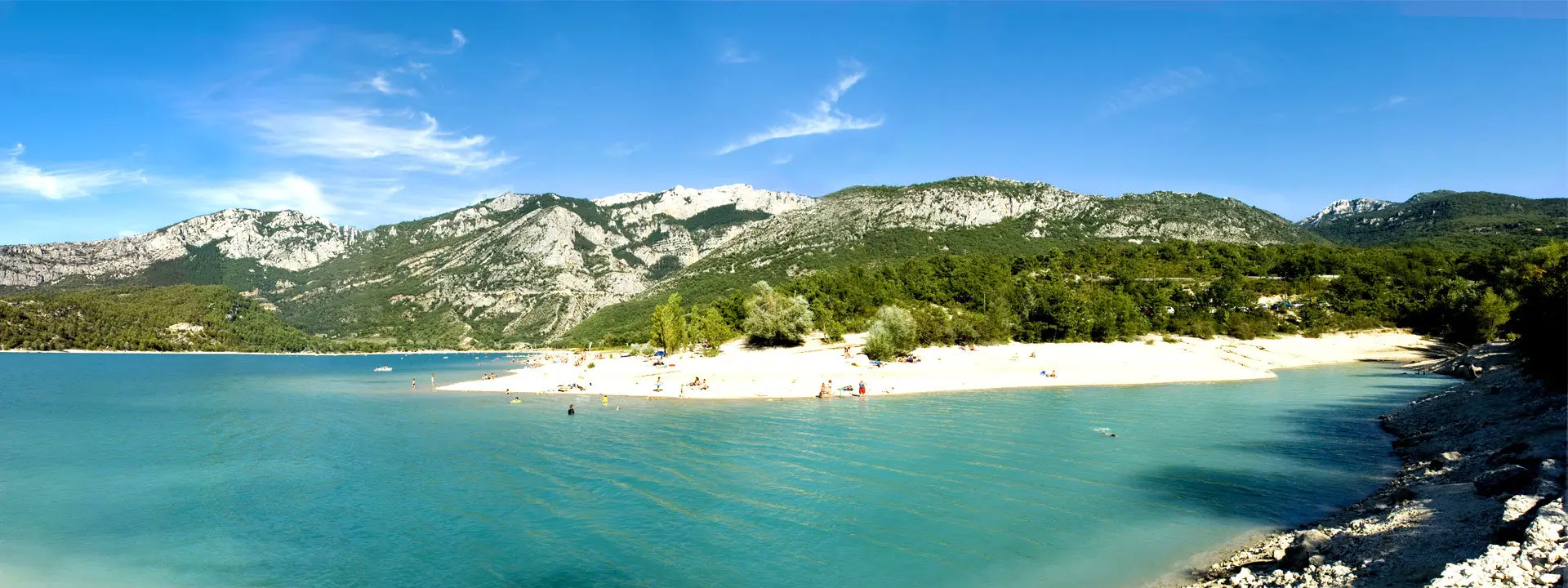 Le lac de sainte croix dans le Verdon avec Rocksiders